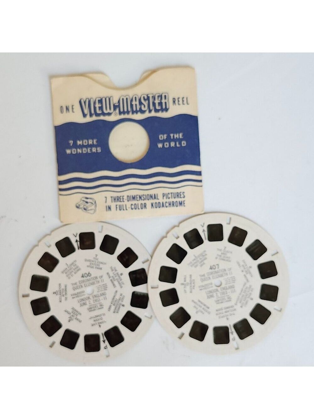 VINTAGE Coronation of Queen Elizabeth II View Master Reel SAWYERS 1953